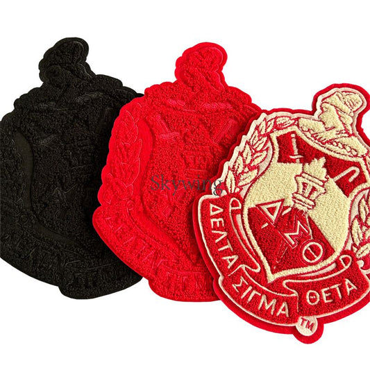 10.5 Inch Delta Shield Chenille Iron On Patches