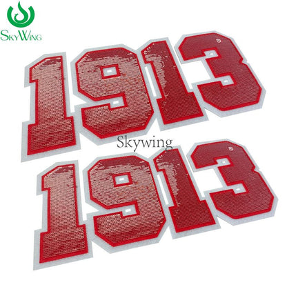 Sequined 1913 Delta Sorority Iron on Patch