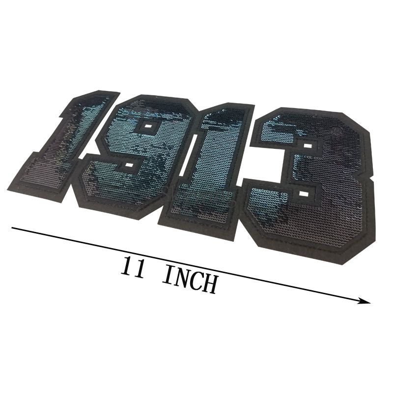 Sequined 1913 Delta Sorority Iron on Patch