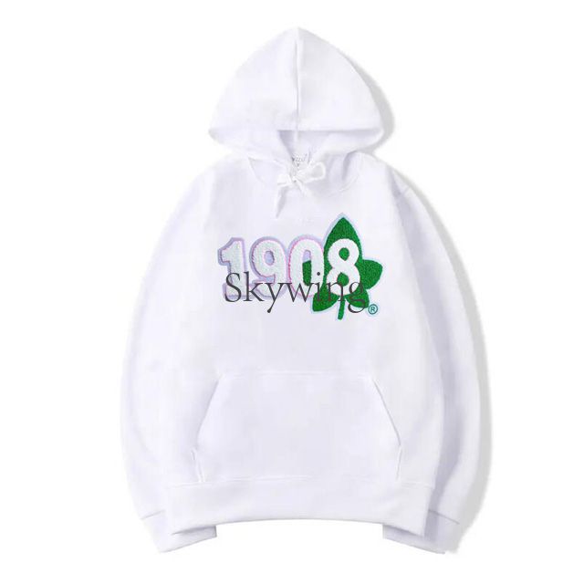 White 1908 with Ivy Leaf AKA Sorority Patch