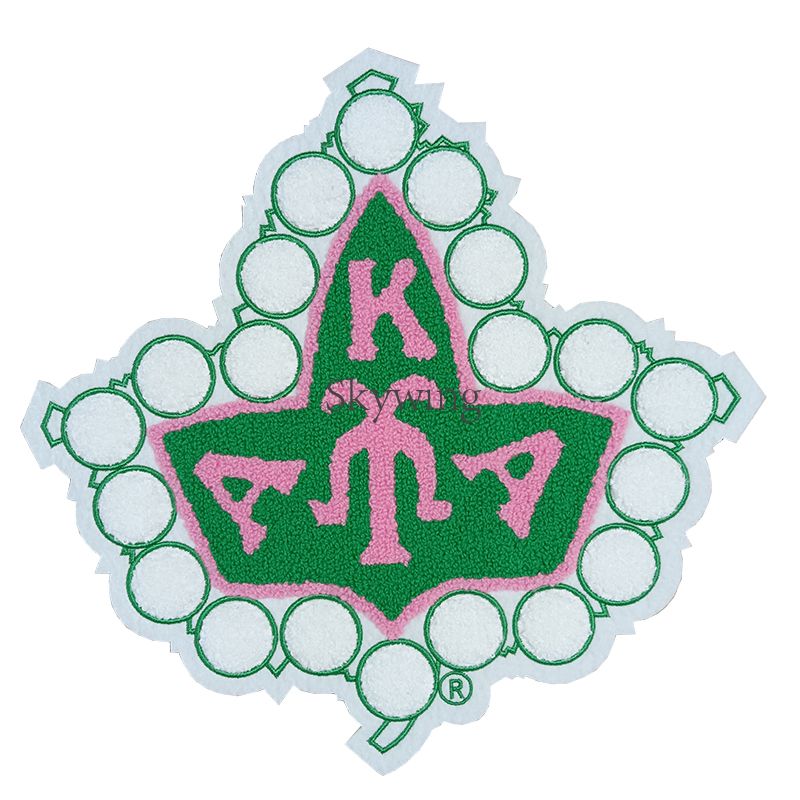 AKA Sorority Pearl Ivy Leaf Shield Chenille Patch Sweatshirts