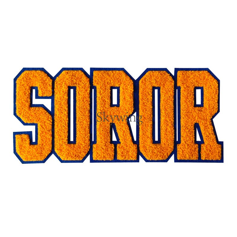 SOROR Chenille Letter Iron on Patch