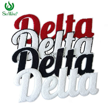 DELTA Sorority Chenille Greek Letters Iron On Patch