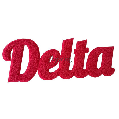 DELTA Sorority Chenille Greek Letters Iron On Patch