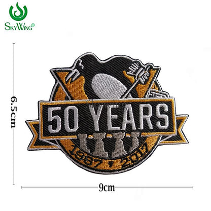 NHL Sport Hockey Team Logo Penguin Embroidered Iron on Patch