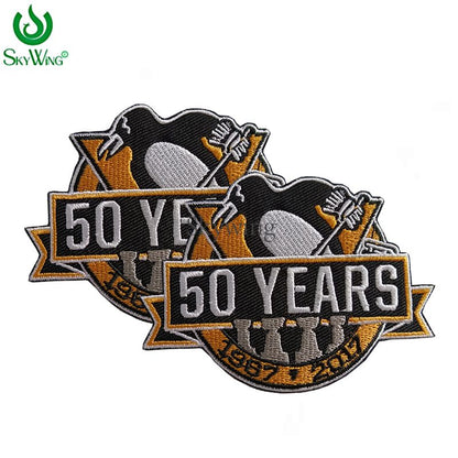 NHL Sport Hockey Team Logo Penguin Embroidered Iron on Patch