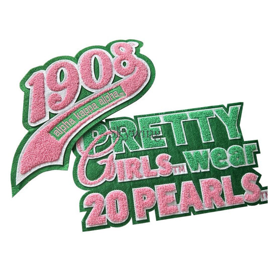 1908 Alpha Kappa Alpha Sorority Chenille Iron on Patches
