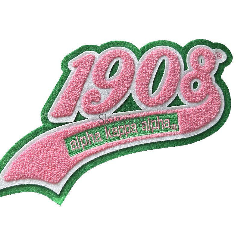 1908 Alpha Kappa Alpha Sorority Chenille Iron on Patches