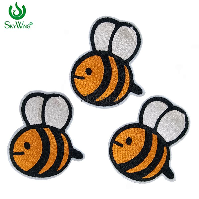 Animal Appliques Custom Bee Logo Sew On Patch