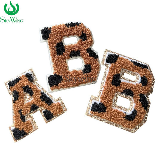 Cow pattern Brown Towel Letter Patches