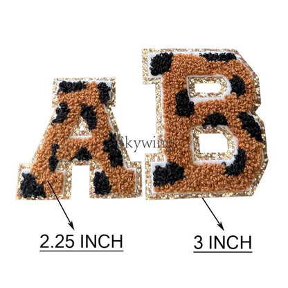Cow pattern Brown Towel Letter Patches