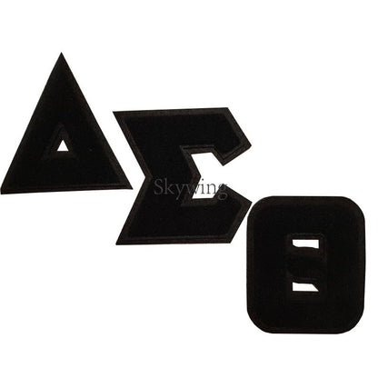 Red And Black Greek Sorority Delta Chenille Iron On Patches