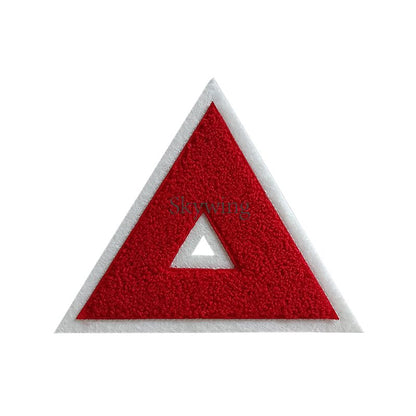 Red And Black Greek Sorority Delta Chenille Iron On Patches
