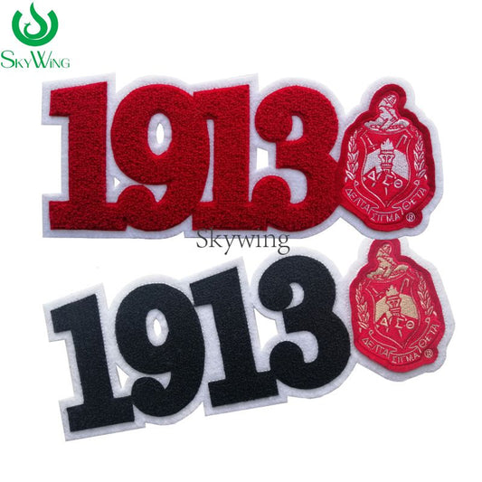 1913 with Delta Shield Chenille Iron on Patches