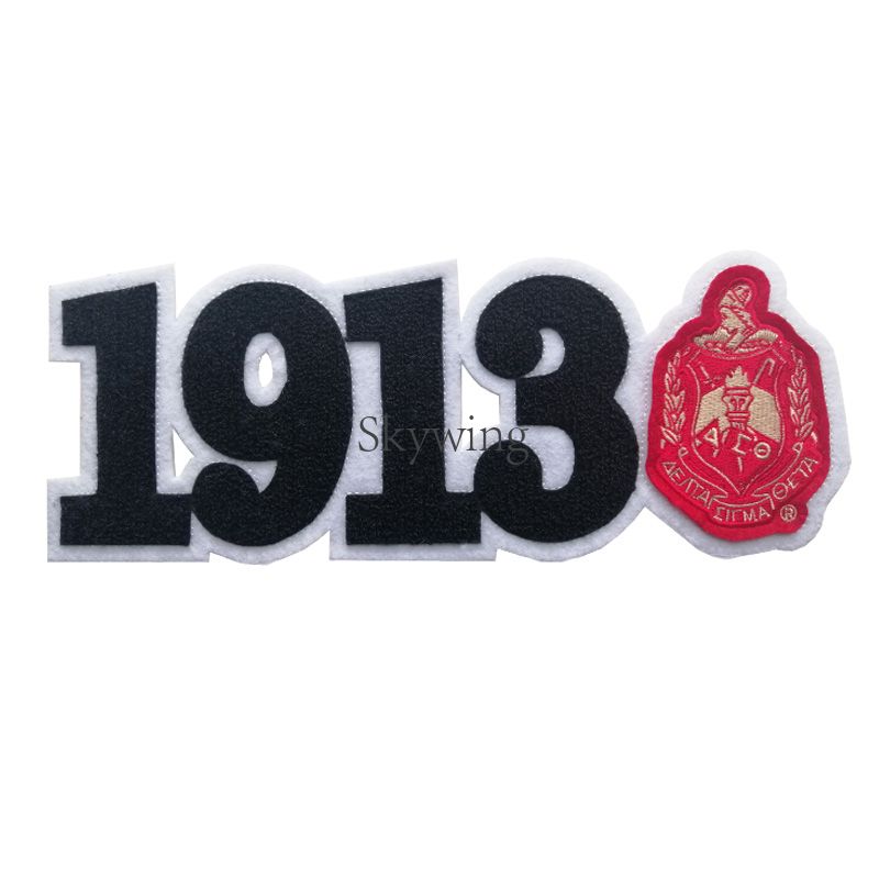 1913 with Delta Shield Chenille Iron on Patches