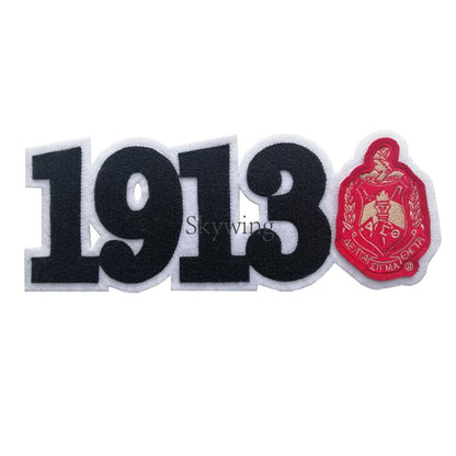 1913 with Delta Shield Chenille Iron on Patches