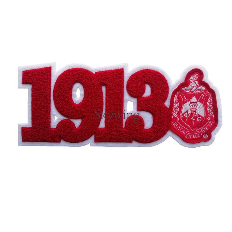 1913 with Delta Shield Chenille Iron on Patches