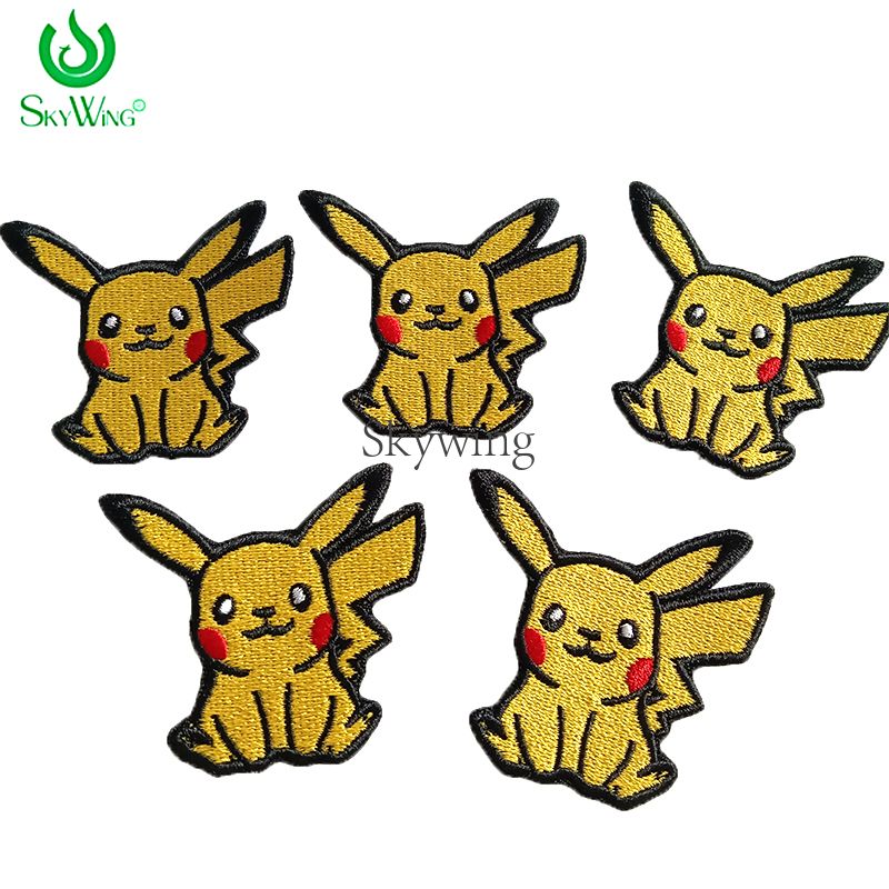 Japanese Anime Characters Cute Pikachu Embroidered Patch