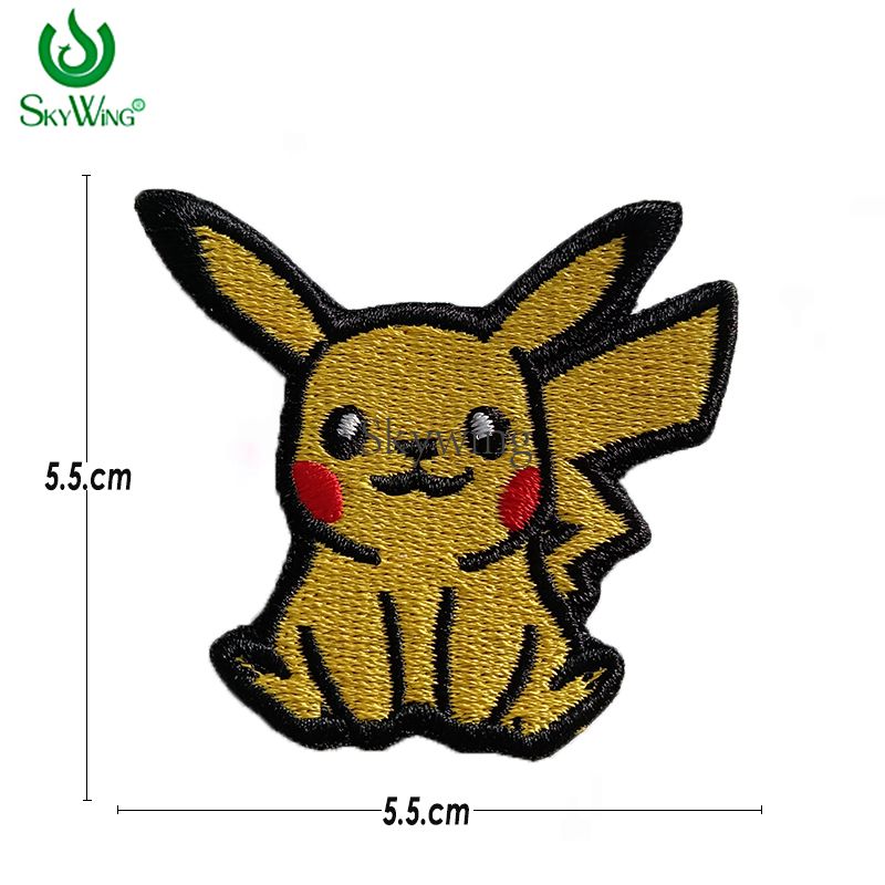 Japanese Anime Characters Cute Pikachu Embroidered Patch