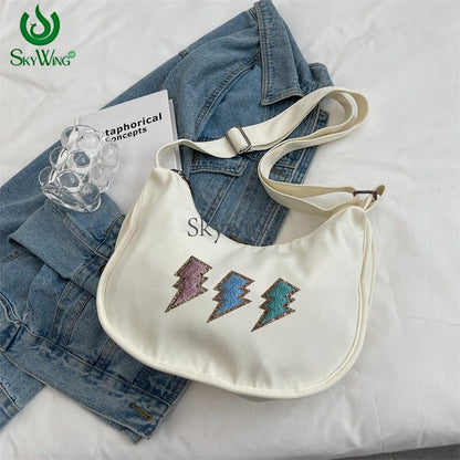 Gold Glitter Lightning Chenille Embroidery Iron On Patch