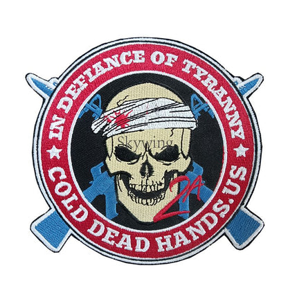 American 911 Fire Firefighters Cool Skull Embroidered Patch