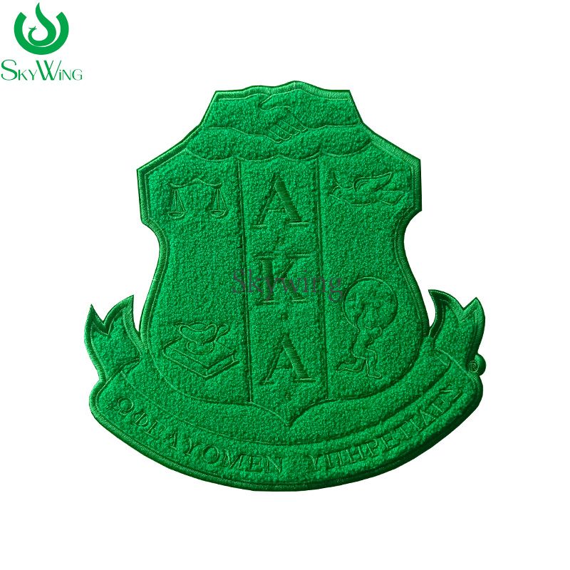 All Green AKA Shield and Ivy Leaf Sorority Chenille Patches