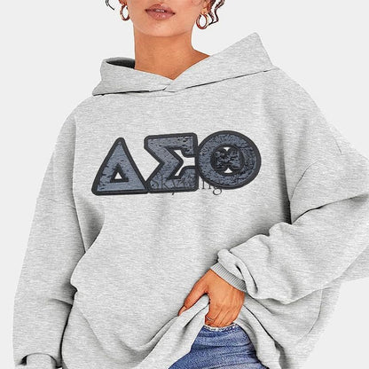 All Black Sequin Greek DST Sorority 1913 Iron On Patch