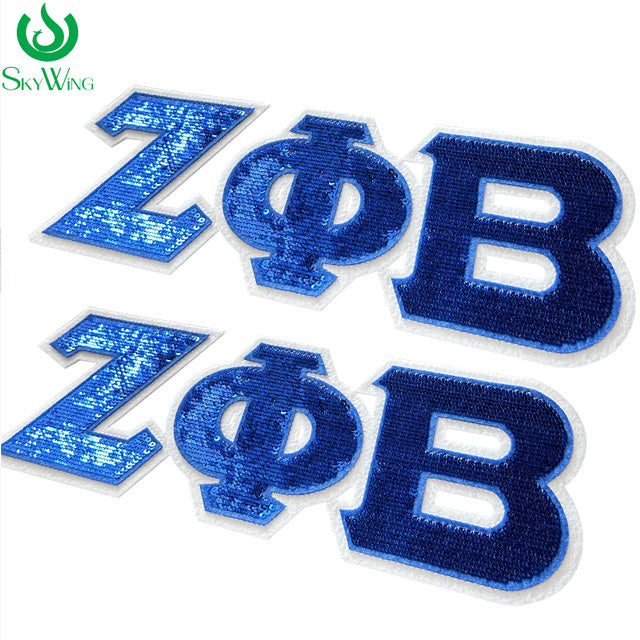 Zeta Phi Beta Sorority ZPB Sequin Patch