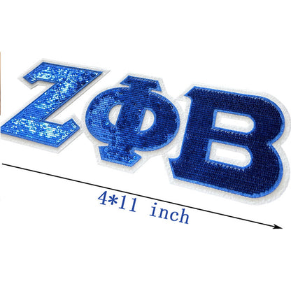 Zeta Phi Beta Sorority ZPB Sequin Patch