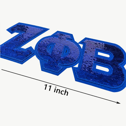 Zeta Phi Beta Sorority ZPB Sequin Patch