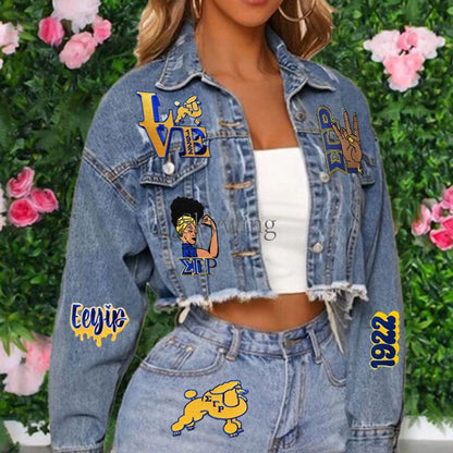 Greek Sorority SGRHO Iron On Patch Over Embroidery