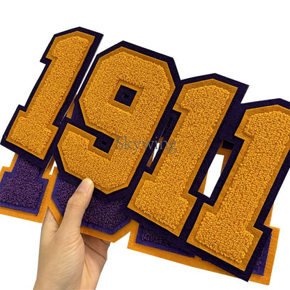Purple & Old Gold Fraternity Omega Psi Phi Chenille Embroidery Patch