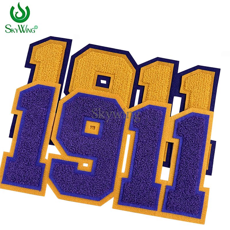 Purple & Old Gold Fraternity Omega Psi Phi Chenille Embroidery Patch