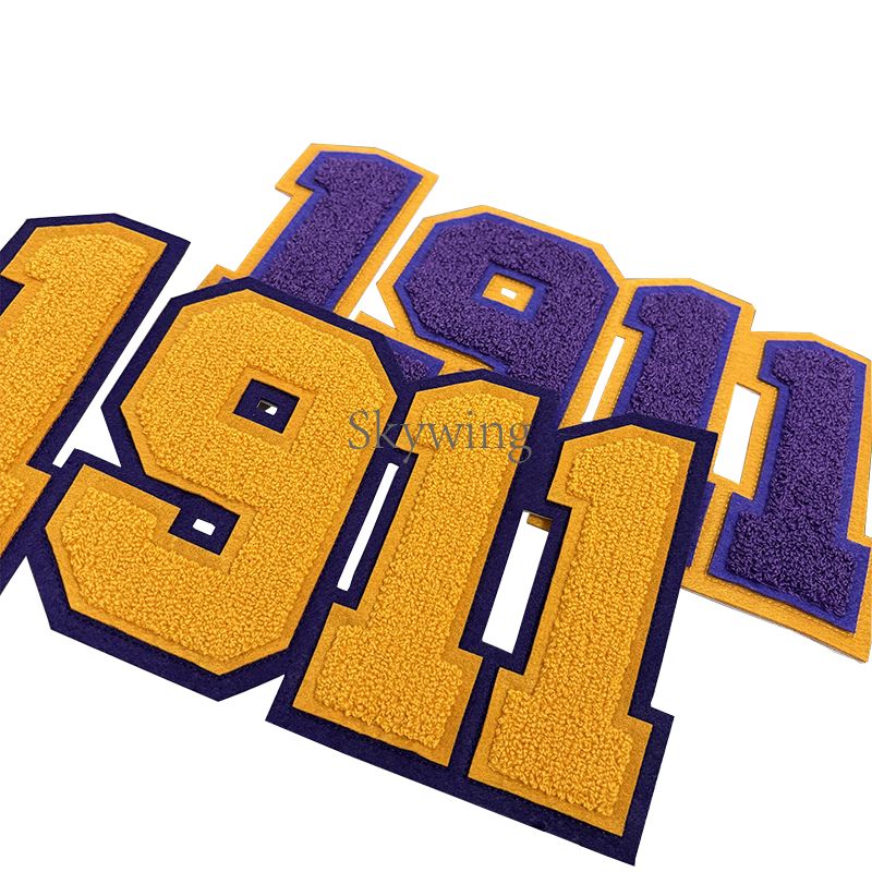 Purple & Old Gold Fraternity Omega Psi Phi Chenille Embroidery Patch