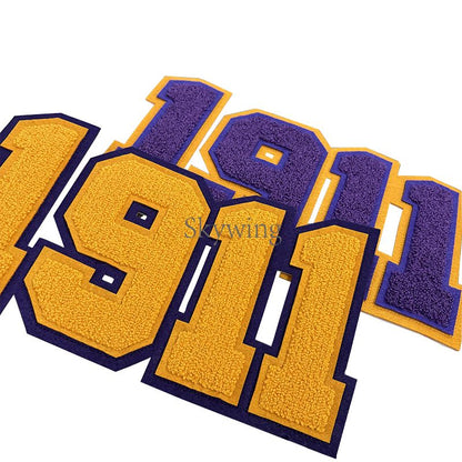 Purple & Old Gold Fraternity Omega Psi Phi Chenille Embroidery Patch