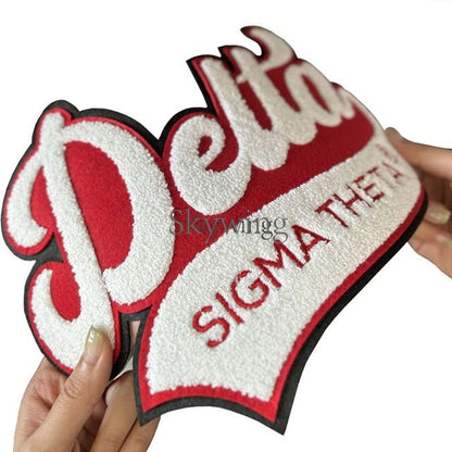 Delta Sigma Theta with Tail Chenille Patch
