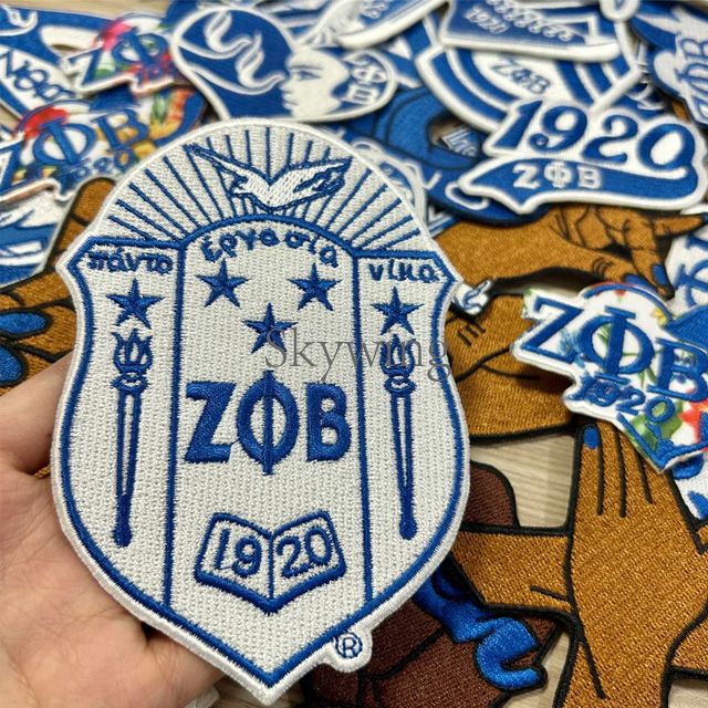 Small Size Zeta Phi Beta Embroidery Patch