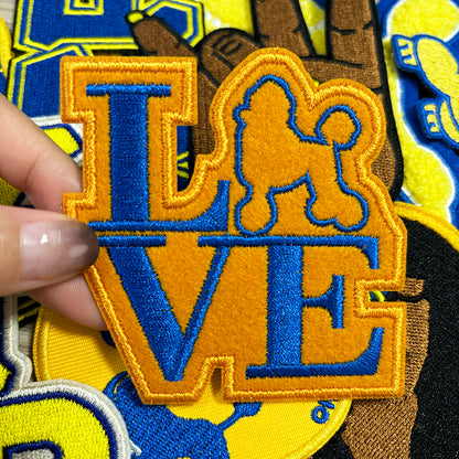 Greek Sorority SGRHO Iron On Patch Over Embroidery