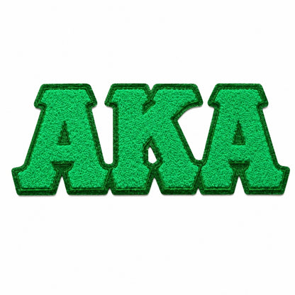 All Green AKA Shield and Ivy Leaf Sorority Chenille Patches