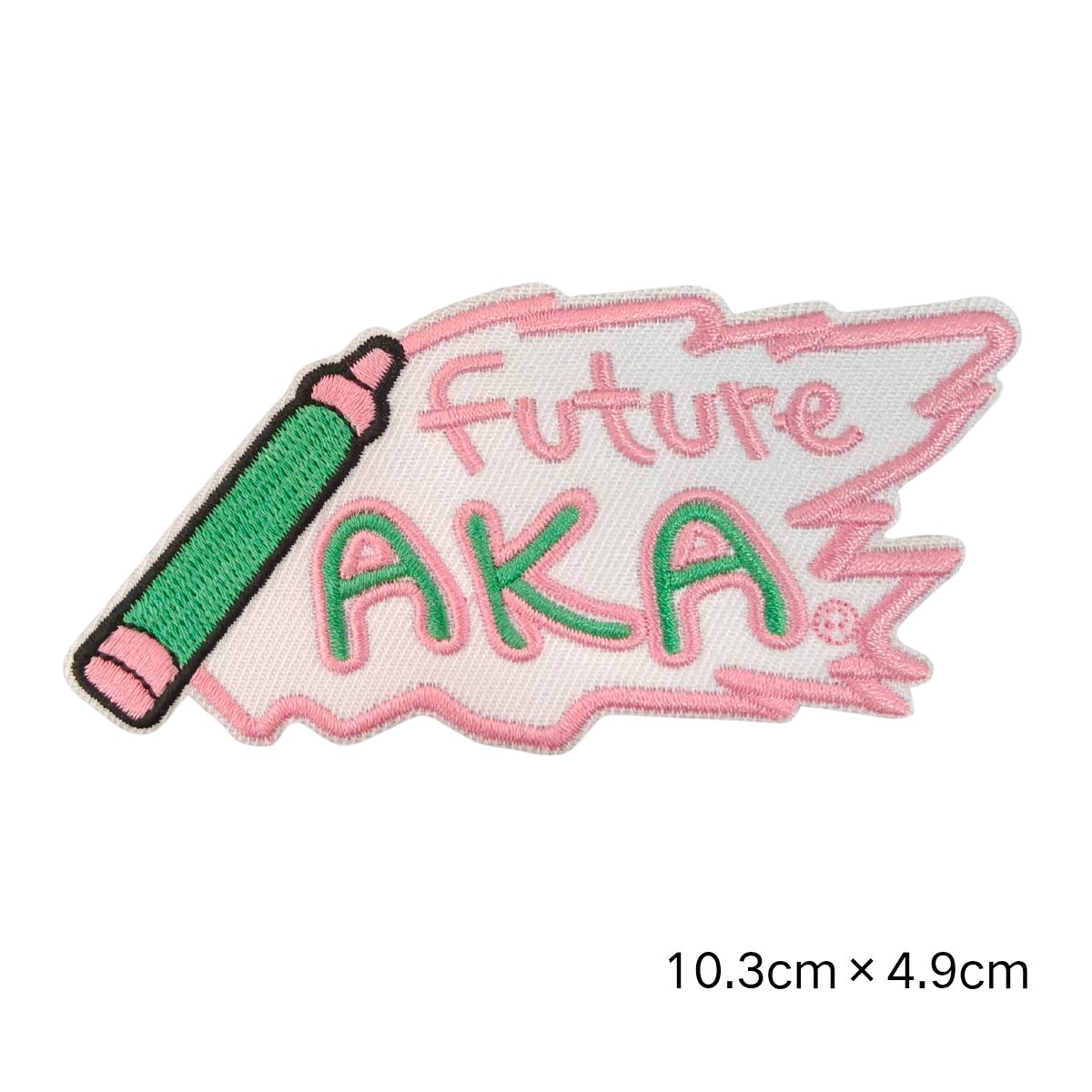 Pink & Green AKA Sorority Letter Iron-on Embroidery Patches