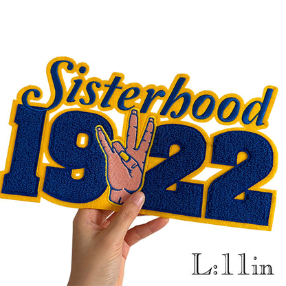 11'' Chenille SGRho 1922 Sisterhood Patch for Jacket