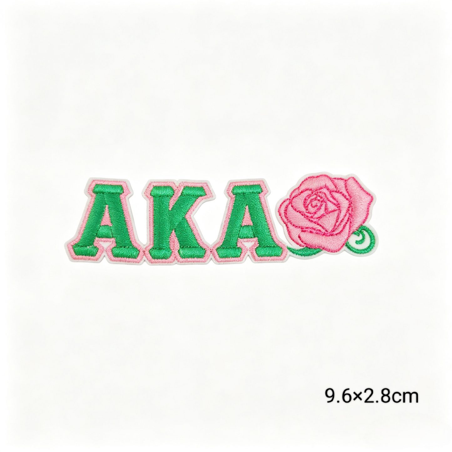 AKA Pink Green Sorority Embroidered Patches