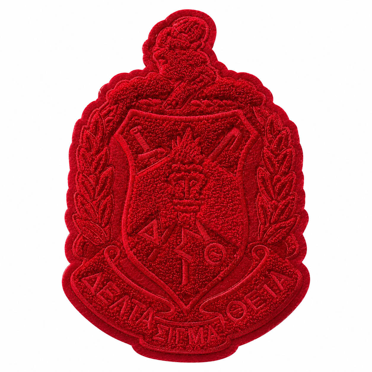 10.5 Inch Delta Shield Chenille Iron On Patches