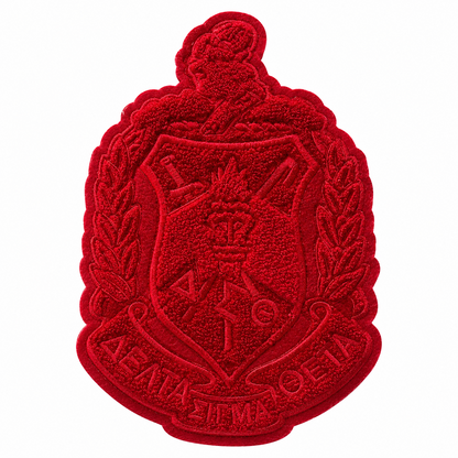 10.5 Inch Delta Shield Chenille Iron On Patches