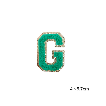 Custom Chenille Letter Patches with Glitter Border
