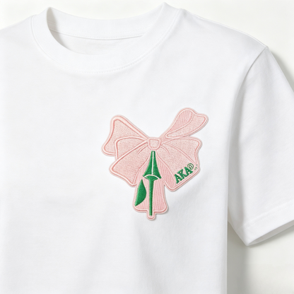 Pink & Green AKA Sorority Letter Iron-on Embroidery Patches