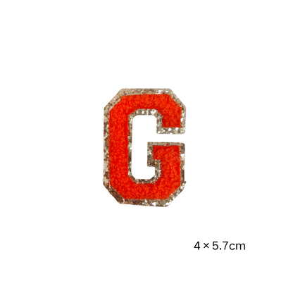Custom Chenille Letter Patches with Glitter Border