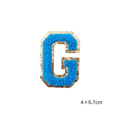 Custom Chenille Letter Patches with Glitter Border