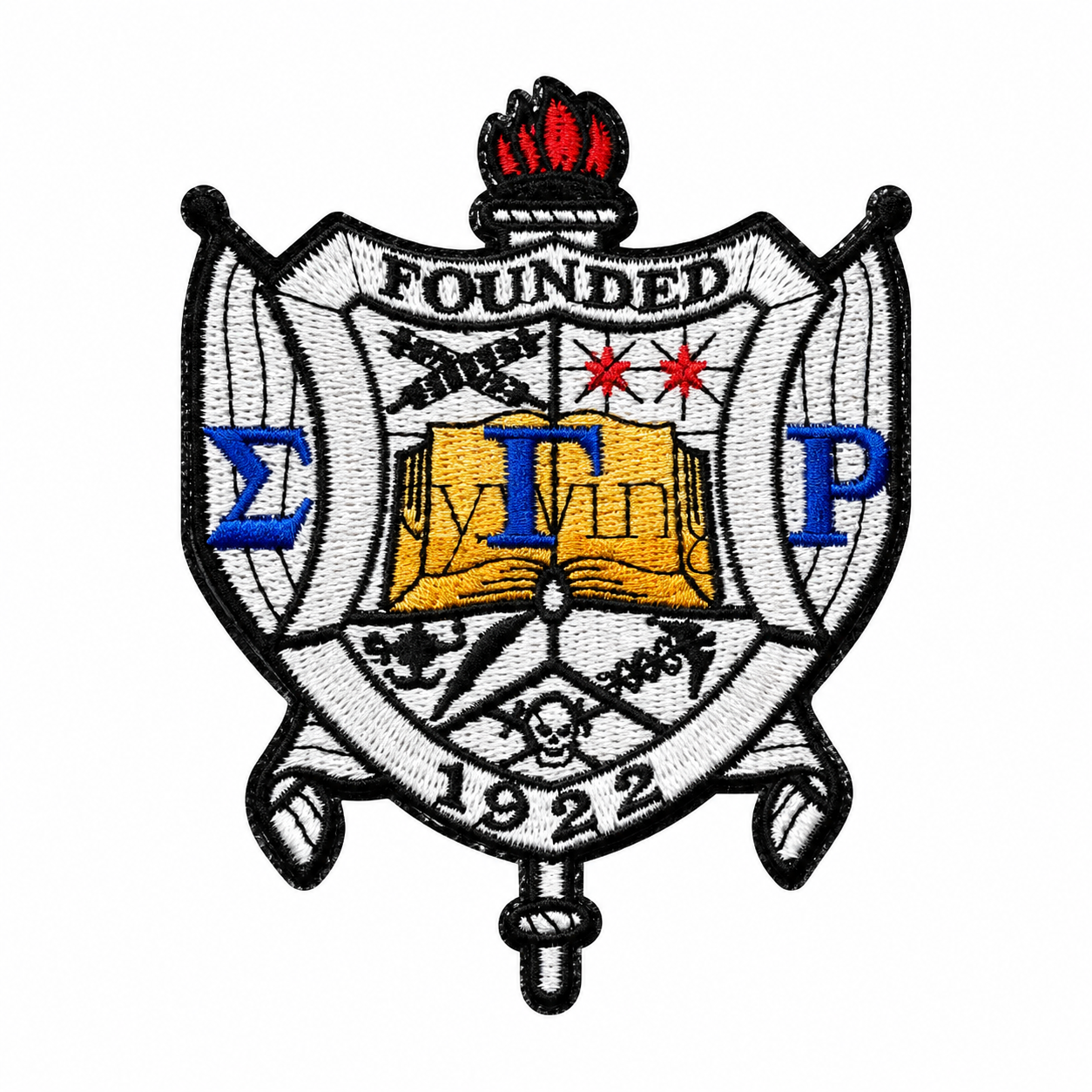 Sorority Shield Iron on Embroidered Patches