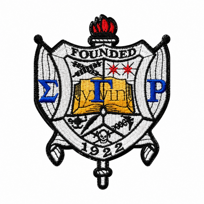Sorority Shield Iron on Embroidered Patches